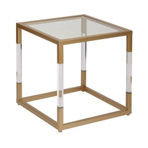9th & Pike(R) Gold Modern Acrylic Accent Table alternate view