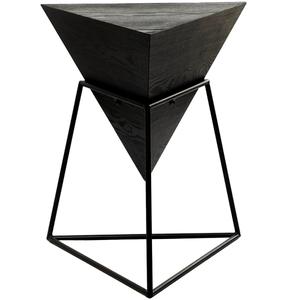 9th & Pike(R) Black Metal and Wood Modern Accent Table