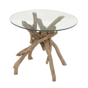 9th & Pike(R) Brown Rustic Wood Accent Table