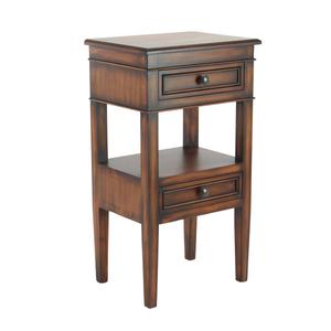 9th & Pike(R) Brown Pine Traditional Accent Table