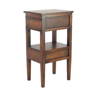 9th & Pike(R) Brown Pine Traditional Accent Table alternate view
