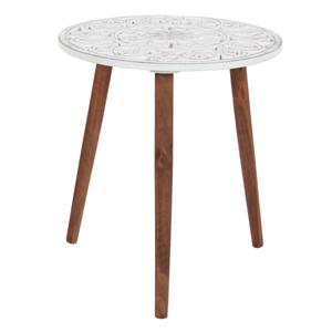 9th & Pike(R) White Wood Contemporary Accent Table