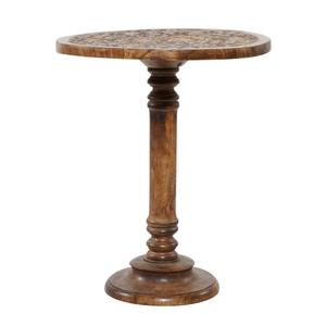 9th & Pike(R) Brown Wood Traditional Accent Table alternate view