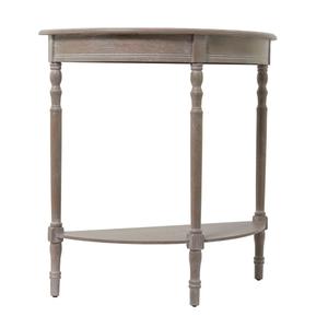 9th & Pike(R) Light Brown Traditional Half Moon Wood Console Table alternate view