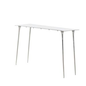 9th & Pike(R) Silver Aluminum Glam Console Table