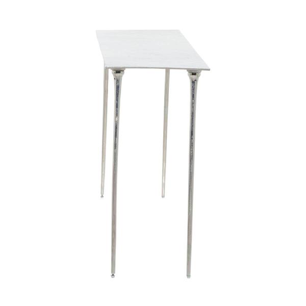 9th & Pike(R) Silver Aluminum Glam Console Table alternate view