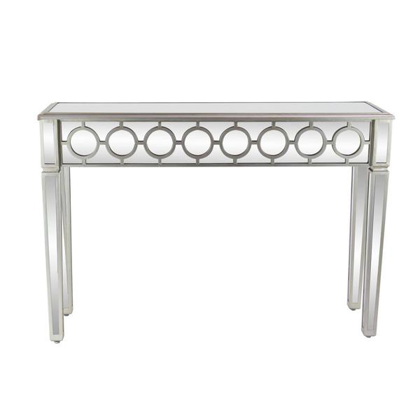 9th & Pike(R) Silver Glam Wood Console Table