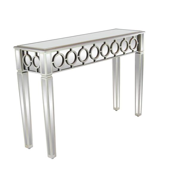 9th & Pike(R) Silver Glam Wood Console Table alternate view