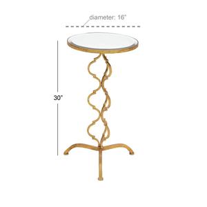 9th & Pike(R) Gold Glam Metal Accent Table alternate view