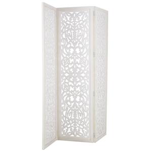 9th & Pike(R) Farmhouse White Wooden Room Divider Screen alternate view