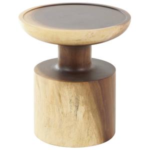 9th & Pike(R) Natural Brown Wood End Table alternate view