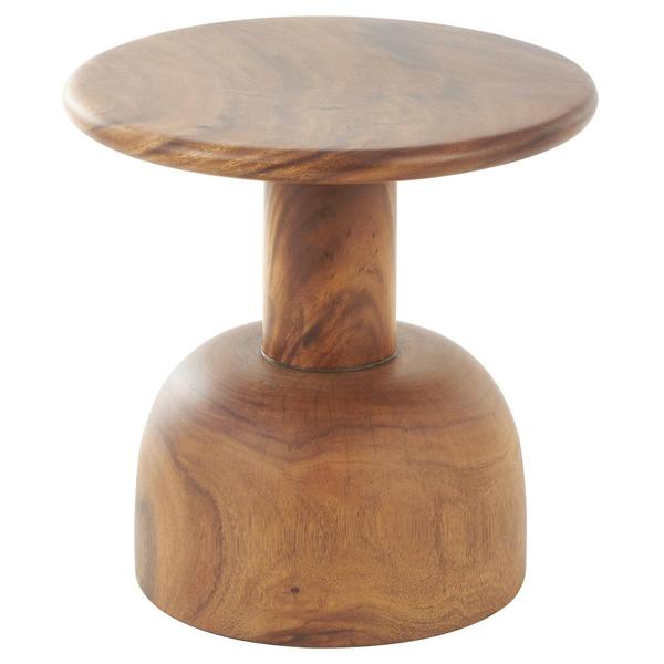 9th & Pike(R) Natural Brown Wood Accent Table