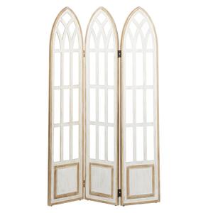 9th & Pike(R) Farmhouse White Wood Room Divider Screen