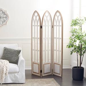 9th & Pike(R) Farmhouse White Wood Room Divider Screen alternate view