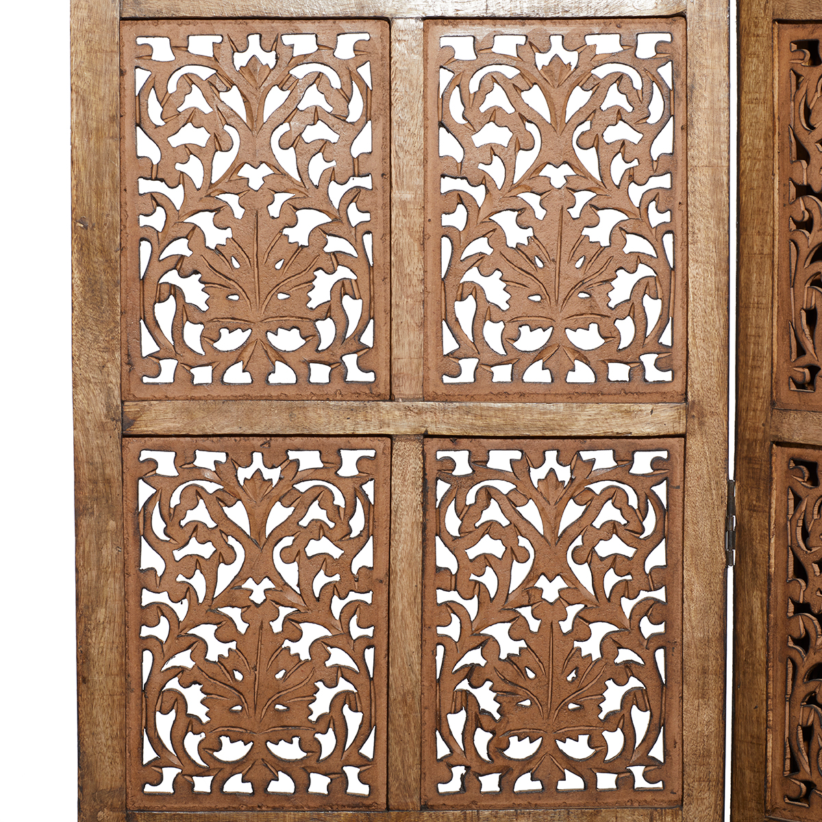 9th & Pike(R) 4-Panel Carved Room Divider