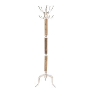 9th & Pike(R) Silver Mango Wood Traditional Coat Rack