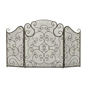 9th & Pike(R) Black Metal Fireplace Screen
