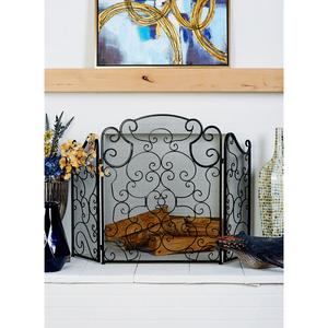 9th & Pike(R) Black Metal Fireplace Screen alternate view