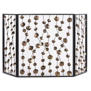 9th & Pike(R) Gold Metal Modern Fireplace Screen