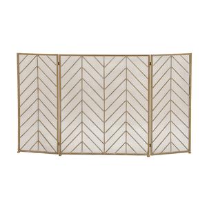 9th & Pike(R) Contemporary Brass Metal Fireplace Screen
