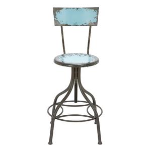 9th & Pike(R) Grey Metal Vintage Bar Chair