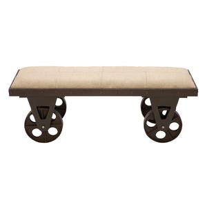 9th & Pike(R) Industrial Wood and Metal Vintage Bench Cart