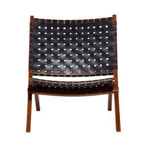 9th & Pike(R) Black Wood Contemporary Folding Chair alternate view