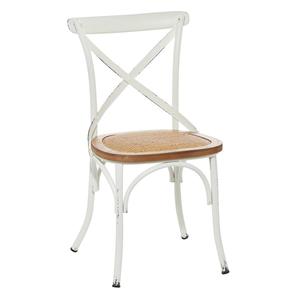 9th & Pike(R) White Metal Farmhouse Dining Chairs alternate view