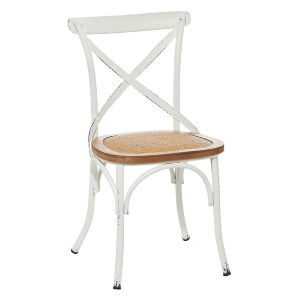 9th & Pike(R) White Metal Farmhouse Dining Chairs alternate view