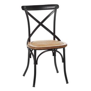 9th & Pike(R) Black Metal Farmhouse Dining Chair