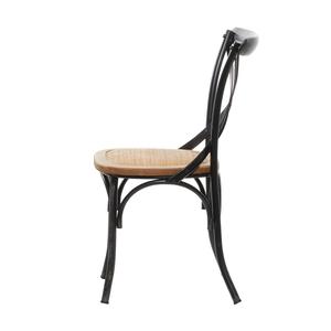 9th & Pike(R) Black Metal Farmhouse Dining Chair alternate view