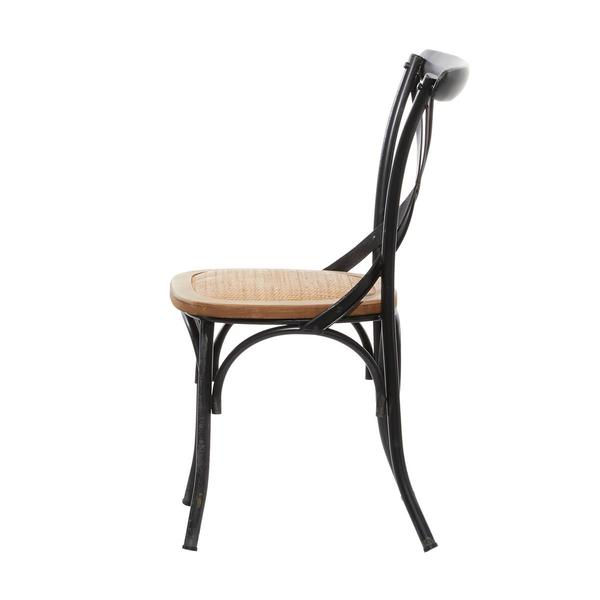 9th & Pike(R) Black Metal Farmhouse Dining Chair alternate view