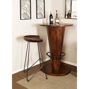 9th & Pike(R) Rustic Brown Metal Backless Bar Stool alternate view