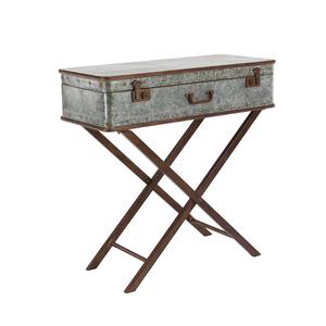 9th & Pike(R) Grey Iron Farmhouse Accent Table
