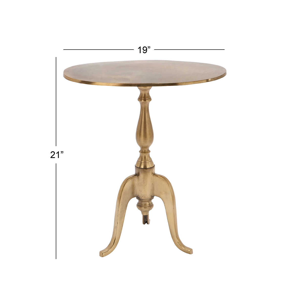 9th & Pike(R) Aluminum Traditional Accent Table