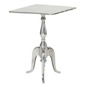 9th & Pike(R) Silver Aluminum Tapered Accent Table