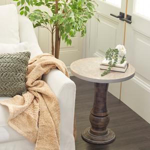 9th & Pike(R) Round Wood Pedestal Table alternate view