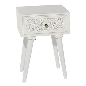 9th & Pike(R) Wood Carved Side Table
