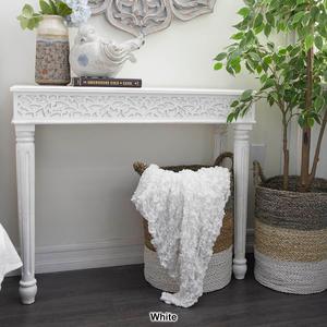 9th & Pike(R) Large Wood Carved Console Table alternate view