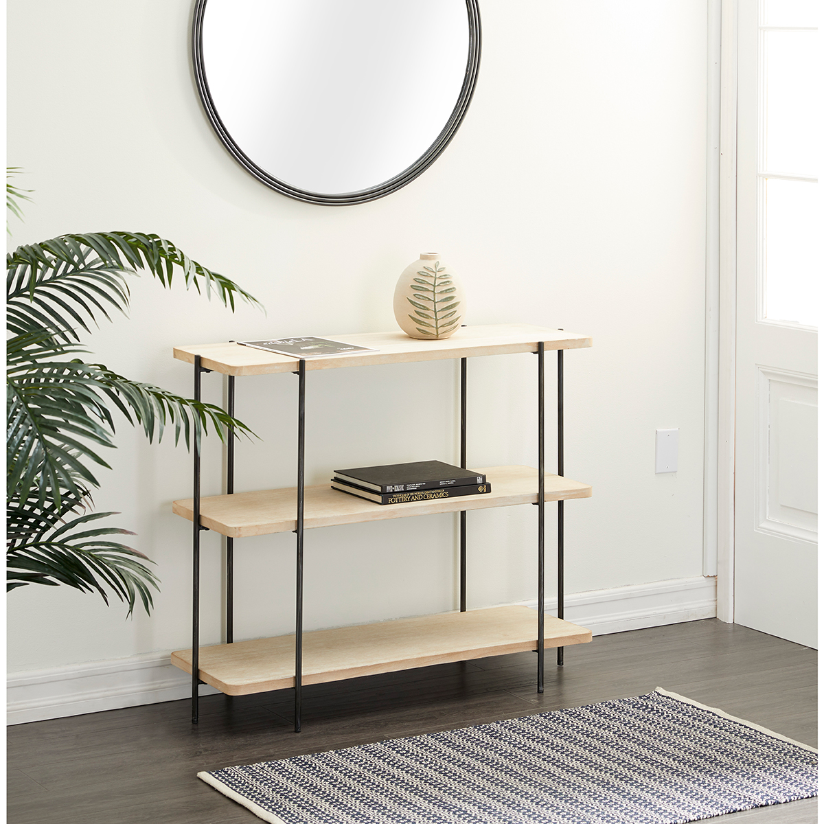 9th & Pike(R) Rectangular Wood 3-Tier Console Table