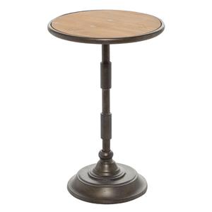 9th & Pike(R) Round Wood Accent Table