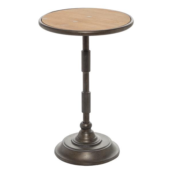 9th & Pike(R) Round Wood Accent Table
