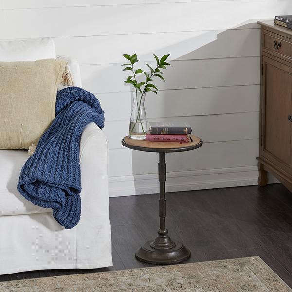 9th & Pike(R) Round Wood Accent Table alternate view