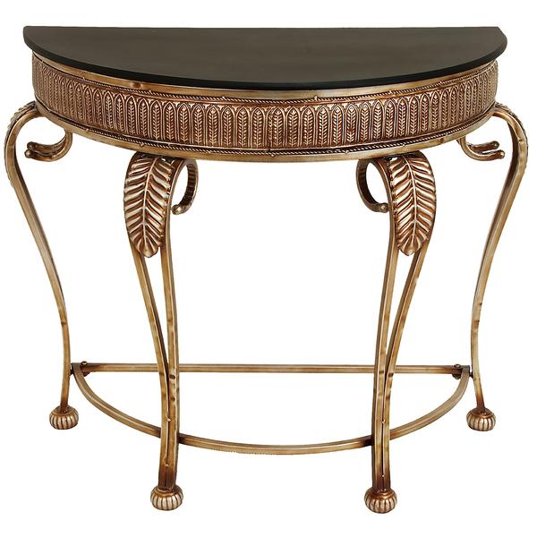 9th & Pike(R) Metal Chippendale Console Table
