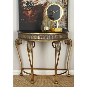 9th & Pike(R) Metal Chippendale Console Table alternate view