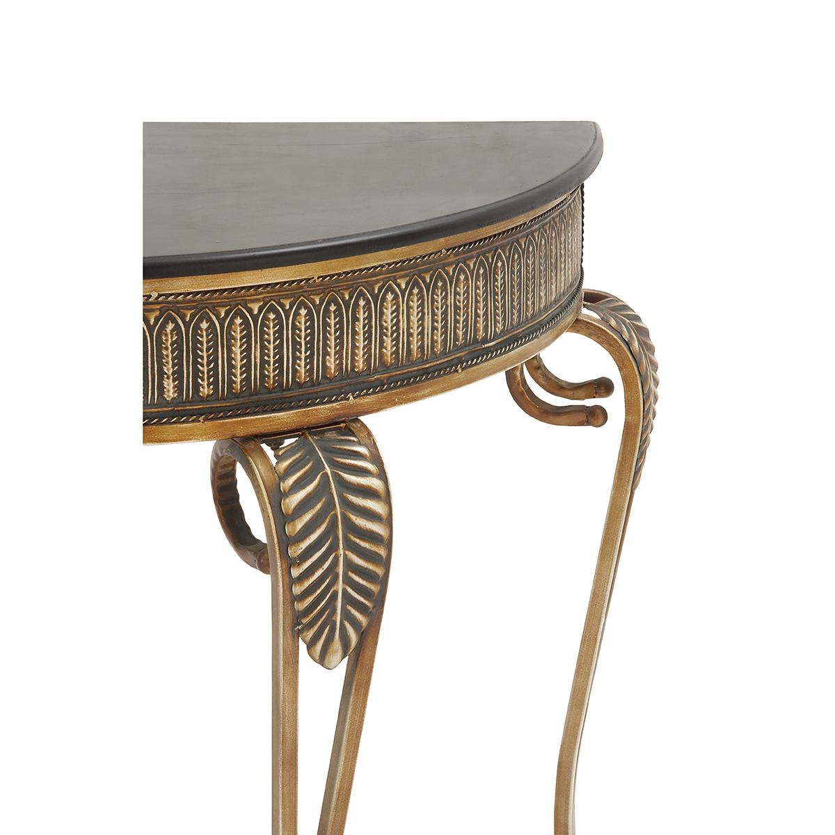 9th & Pike(R) Metal Chippendale Console Table