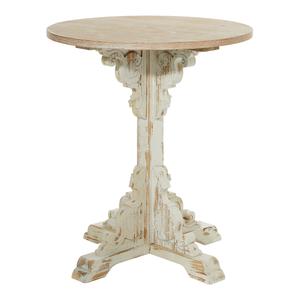 9th & Pike(R) White Chinese Fir Country Accent Table