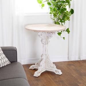 9th & Pike(R) White Chinese Fir Country Accent Table alternate view