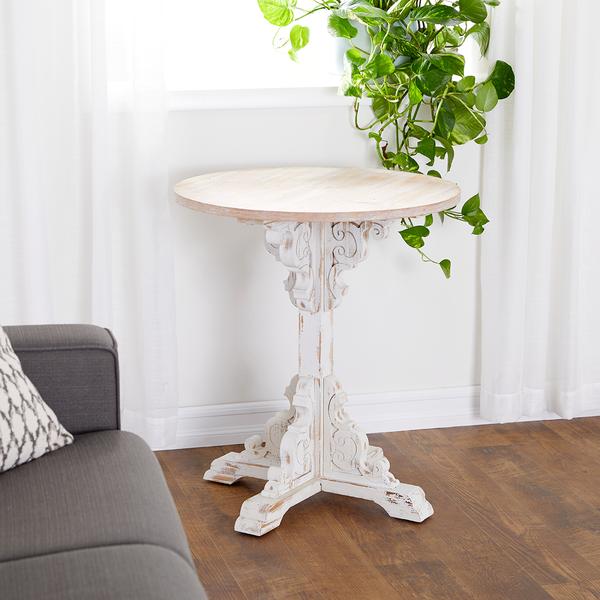 9th & Pike(R) White Chinese Fir Country Accent Table alternate view