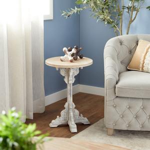 9th & Pike(R) Whitewash Chinese Fir Country Accent Table alternate view